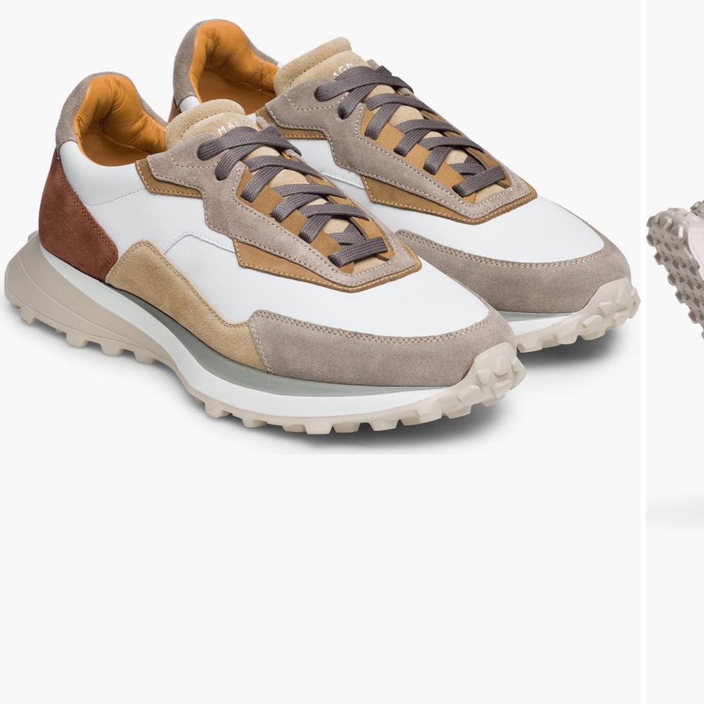 Magnanni Brown & White Onyx Water Resistant Sneaker